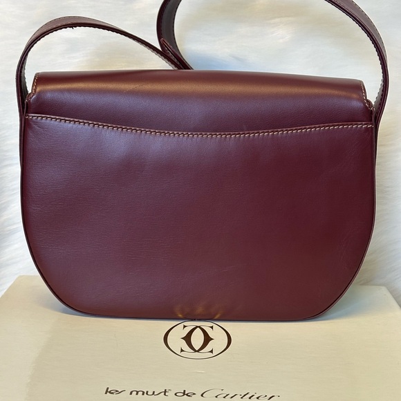 Cartier Deep Burgundy Shoulder Bag - Picture 4 of 15